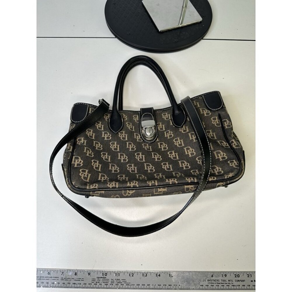 Dooney & Bourke Vintage Monogram Shoulder Bag Black & Gray - Picture 3 of 12